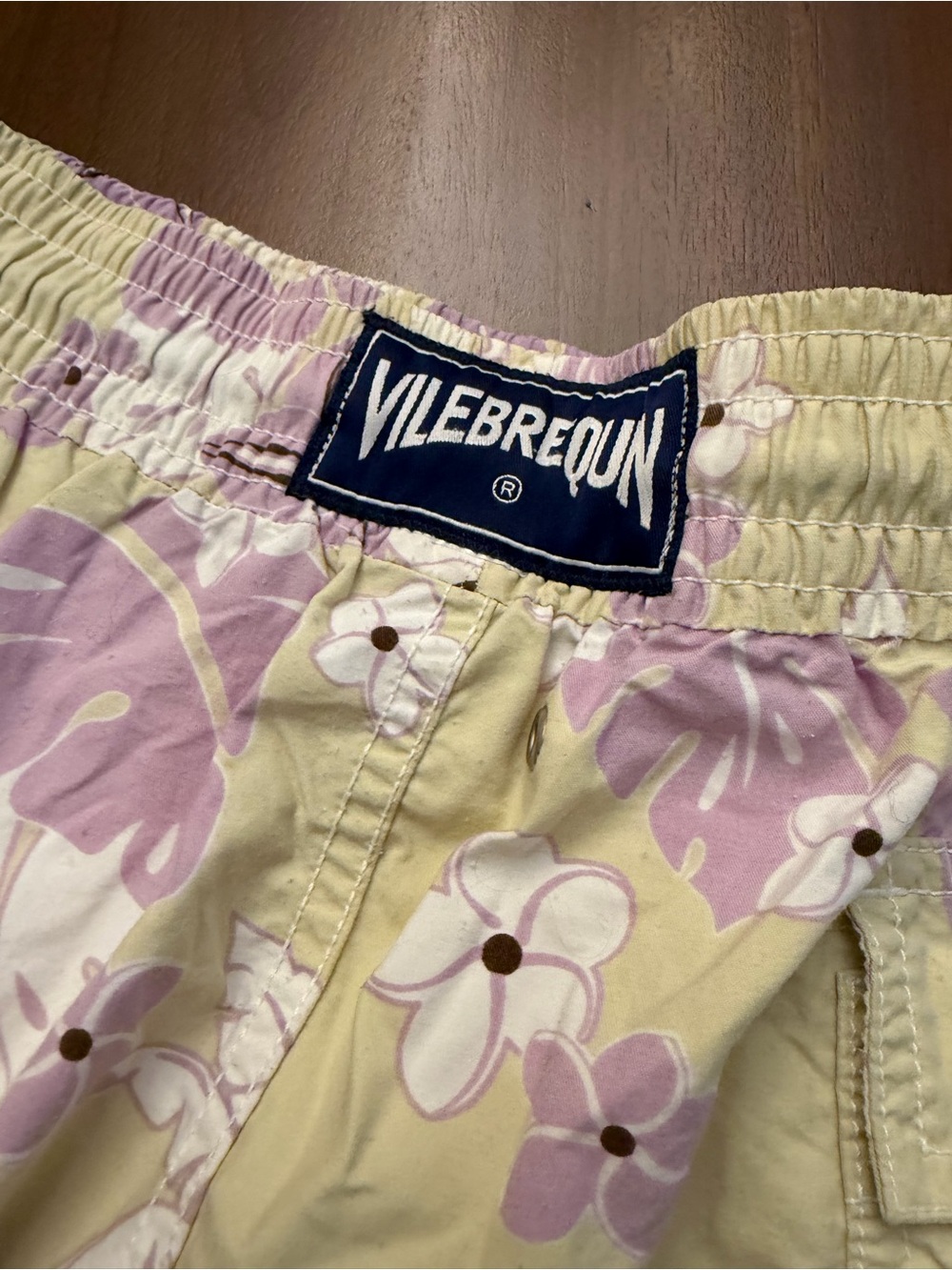 VILEBREQUIN Flower Power Swim Shorts in Pale Yellow & Lavender - Picture 6 of 7